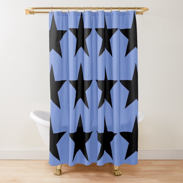 Item preview, Large BLACK and DANUBE BLUE STARS  designed and sold by RachelMacht.