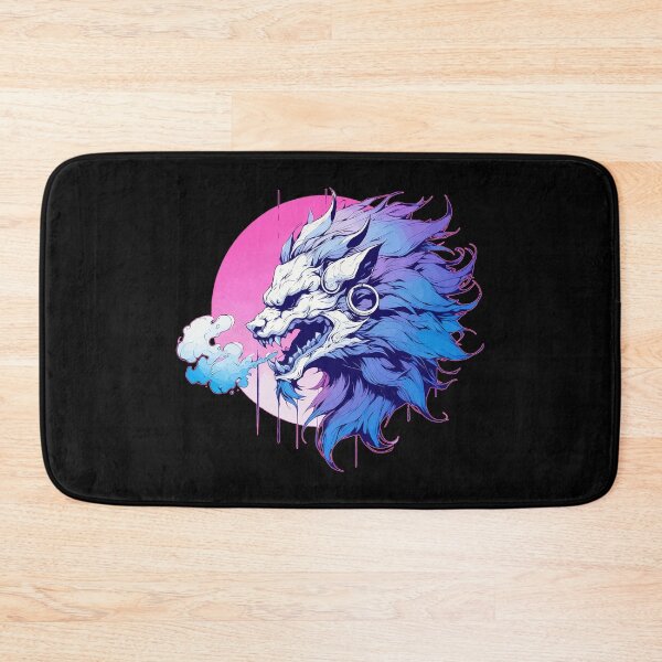 Item preview, Lion Oni Yokai Hannya Pink Purple designed and sold by TomFrontierArt.