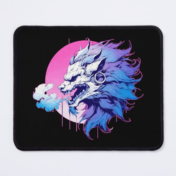 Item preview, Lion Oni Yokai Hannya Pink Purple designed and sold by TomFrontierArt.