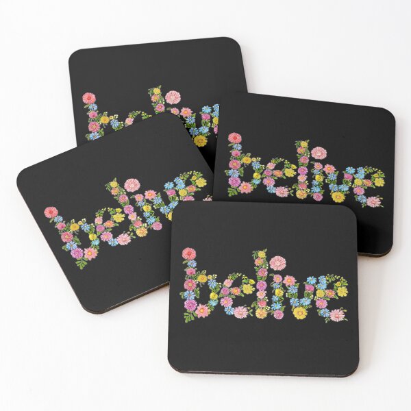 Item preview, Belive inscription in flowers designed and sold by KusyArt.