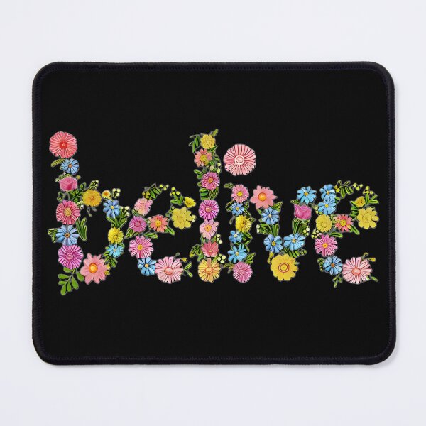Item preview, Belive inscription in flowers designed and sold by KusyArt.