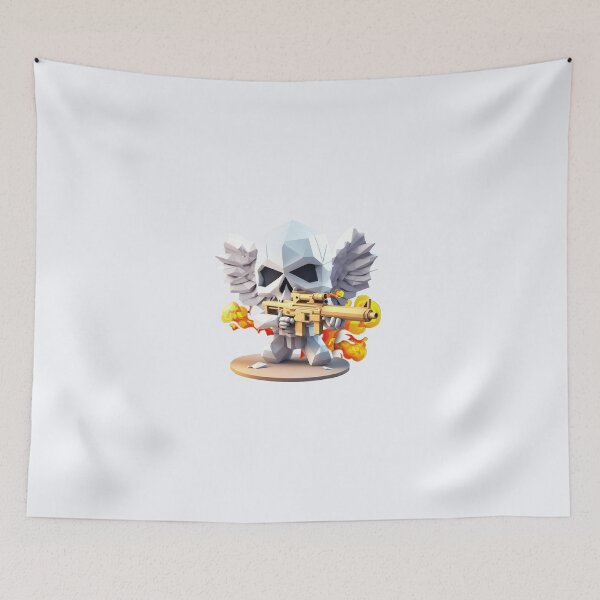 Item preview, Machine Gun Flame X Angel Skull designed and sold by Shimade Design.