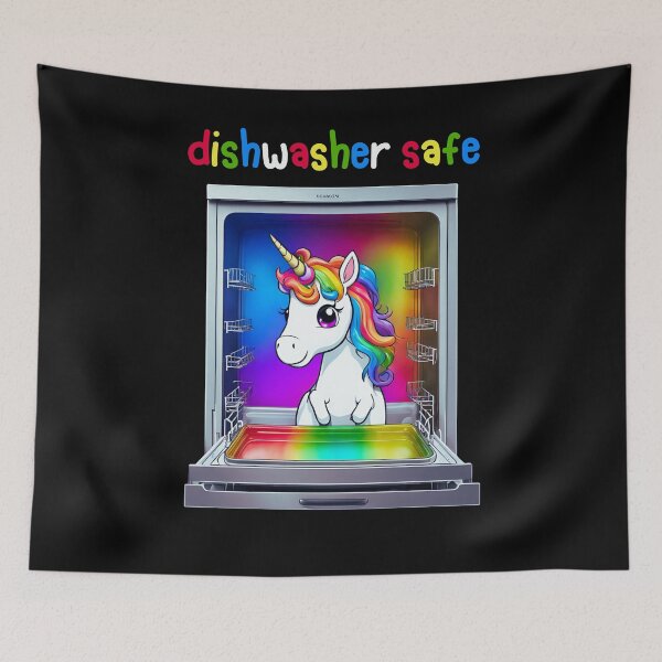 Item preview, Dishwasher Safe With Funny Unicorn designed and sold by LadyGoodwill.