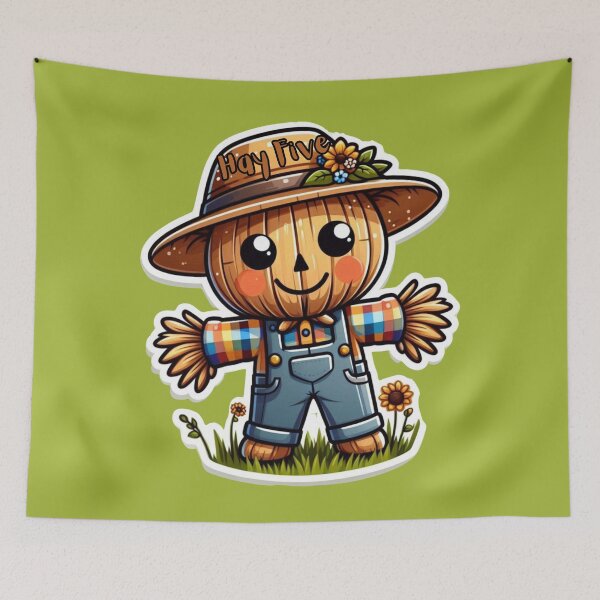 Item preview, Hay Five Scarecrow Cute Style designed and sold by KTGim.