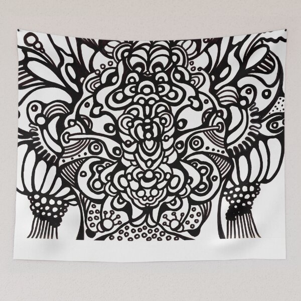 Item preview, 654. Sinus: Intricate Monochrome Abstract Design designed and sold by Veera Zukova.