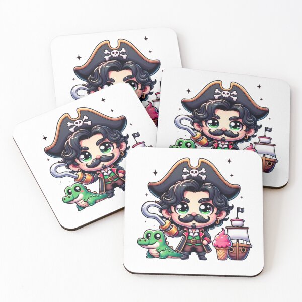Item preview, Capt’ of the Sea I Hook And Tick-Tock Crocodile Eating Ice Cream designed and sold by PedroStyle.