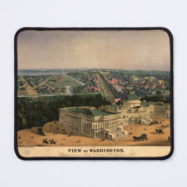 Item preview, View of Washington D.C. circa 1852 designed and sold by allhistory.