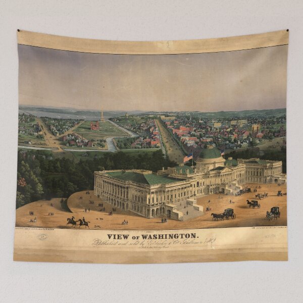 Item preview, View of Washington D.C. circa 1852 designed and sold by allhistory.