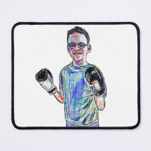 Item preview, The boxer with black and white boxing gloves designed and sold by SHARON NAKAR.