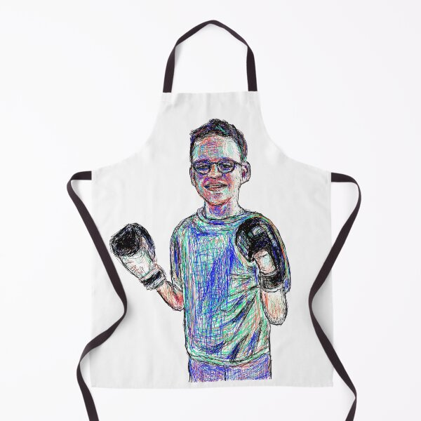 Item preview, The boxer with black and white boxing gloves designed and sold by SHARON NAKAR.