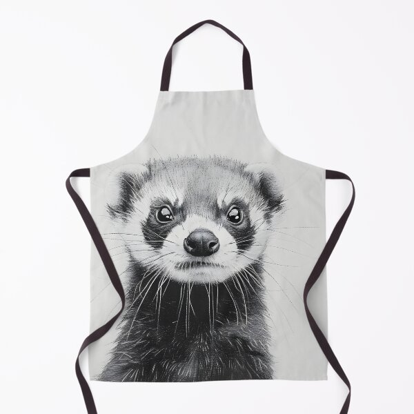 Item preview, Black and white weasel pencil drawing designed and sold by Pencil-Art.