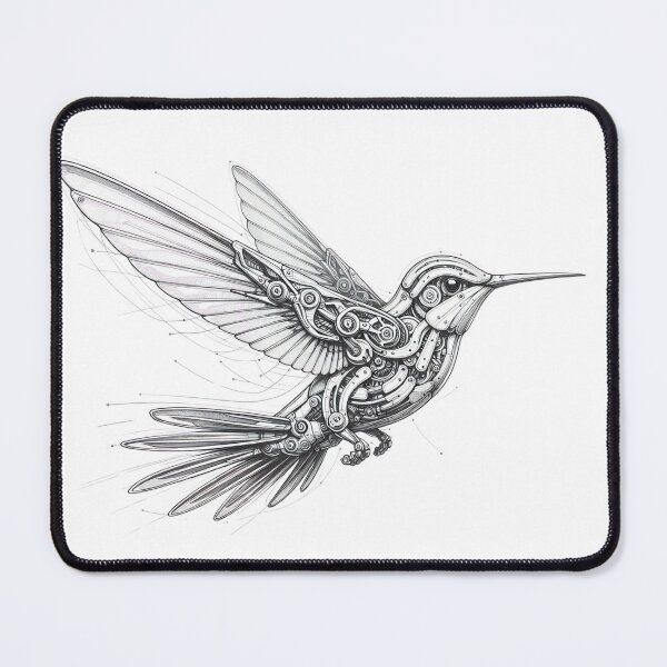 Item preview, Steampunk Hummingbird - Intricate Mechanical Flight Artwork designed and sold by MiszungART.