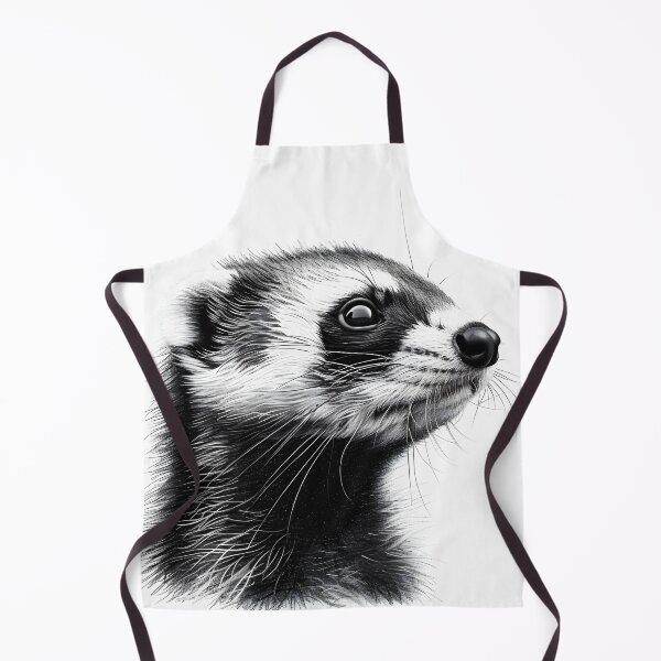 Item preview, Black and white weasel pencil drawing designed and sold by Pencil-Art.