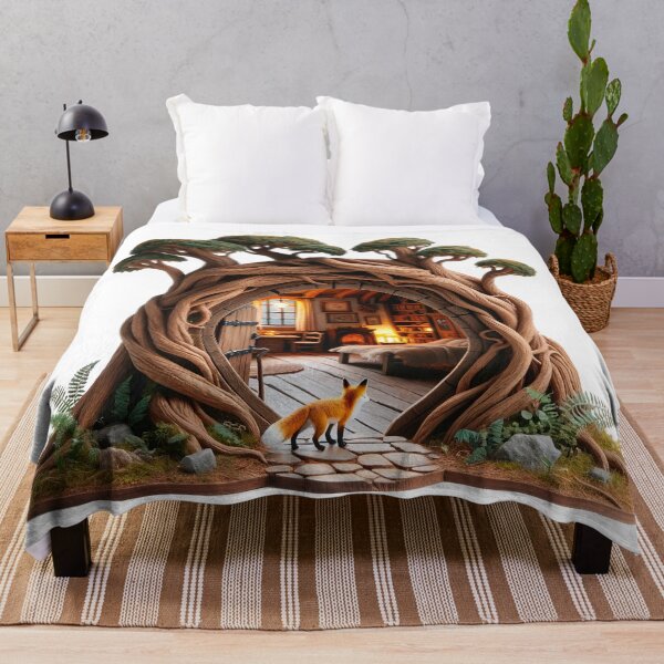 Item preview, Cozy Fox Portal - Enchanted Woodland Sticker designed and sold by Saltys-Shop.