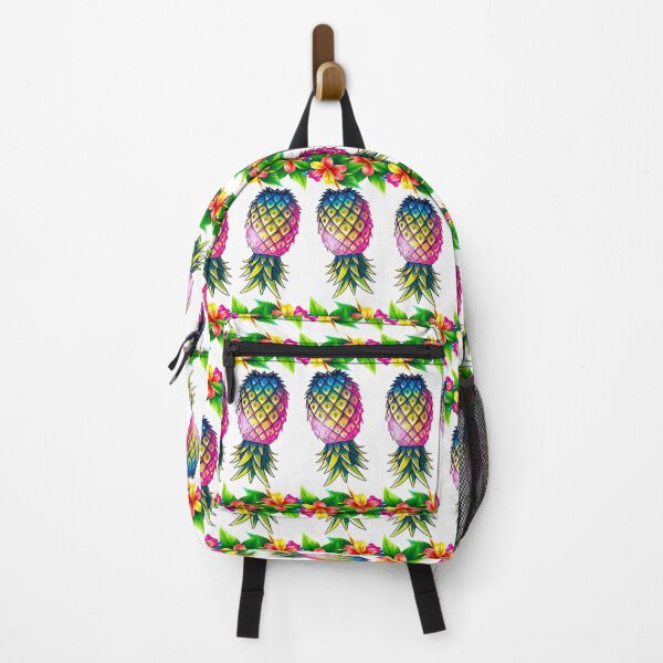 Item preview, Vibrant Tropical Flowers | Pineapples Border | White designed and sold by JLEmporium.