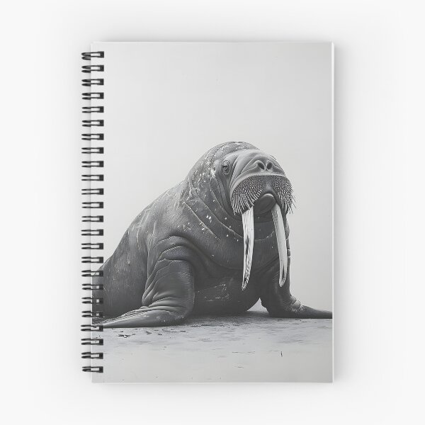 Item preview, Black and White Walrus Pencil Drawing designed and sold by Pencil-Art.