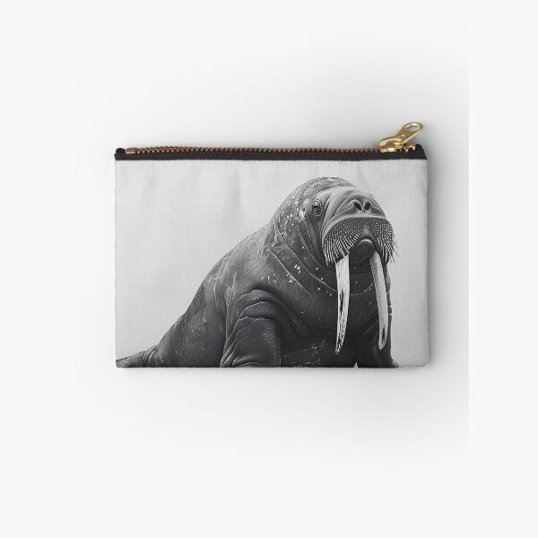 Item preview, Black and White Walrus Pencil Drawing designed and sold by Pencil-Art.