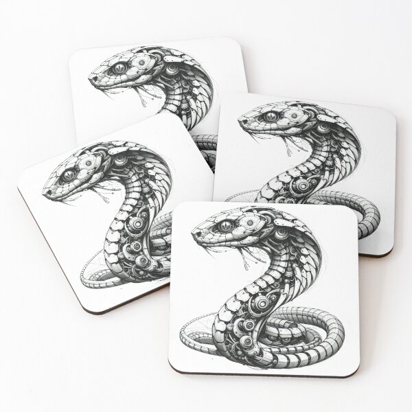 Item preview, Steampunk Serpent - Mechanical Snake Artwork for Unique Home Decor designed and sold by MiszungART.