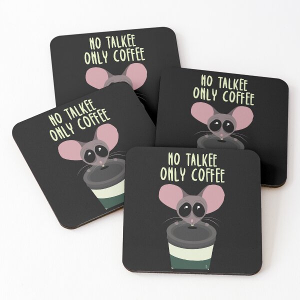 Item preview, No Talkee, Only Coffee Mouse designed and sold by XanderWitch Creative.