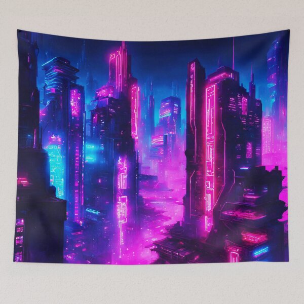 Item preview, Sci-Fi Cyber Cityscape designed and sold by Tom-Johnson.