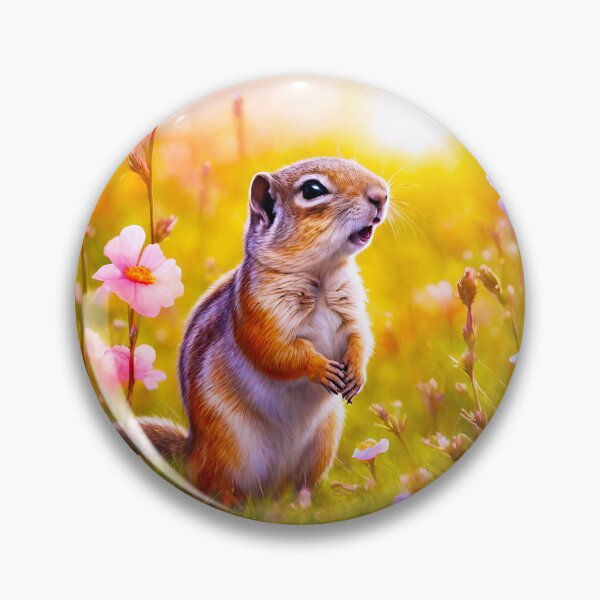 Item preview, Cute Ground Squirrel Amid Flowers designed and sold by Tom-Johnson.