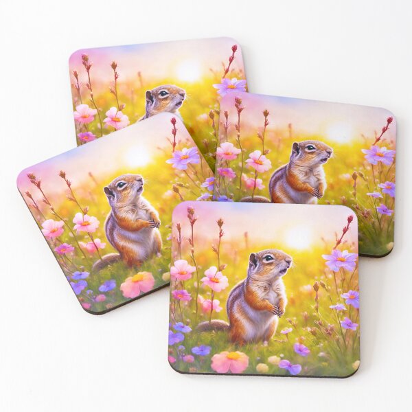 Item preview, Cute Ground Squirrel Amid Flowers designed and sold by Tom-Johnson.