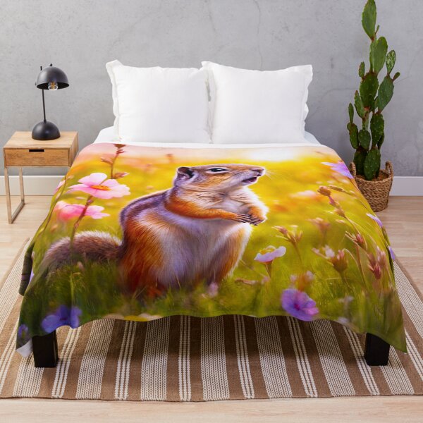 Item preview, Cute Ground Squirrel Amid Flowers designed and sold by Tom-Johnson.