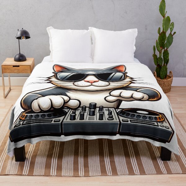 Item preview, DJ cat designed and sold by NTKSHOP11.