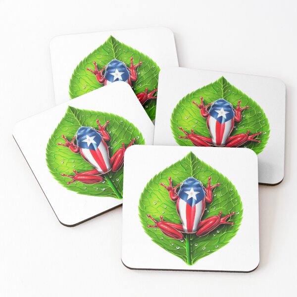 Item preview, Puerto Rico Flag Coqui Frog designed and sold by underheaven.