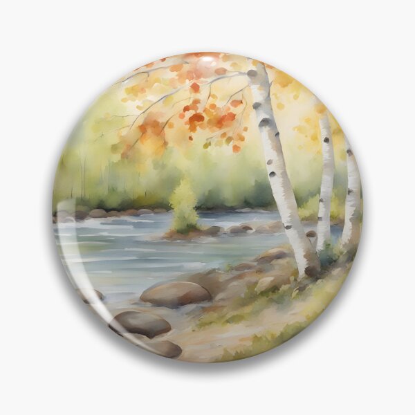 Item preview, Autumn Birch Trees by Creek designed and sold by CalmnessbyChoice.