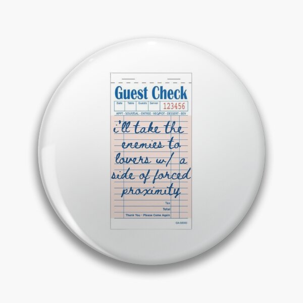 Item preview, Enemies to Lovers With a Side of Forced Proximity Guest Check designed and sold by x16sydneynicole.