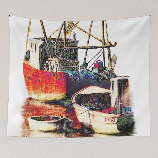 Item preview, Padstow harbour mixed media for charity designed and sold by JayTCee.