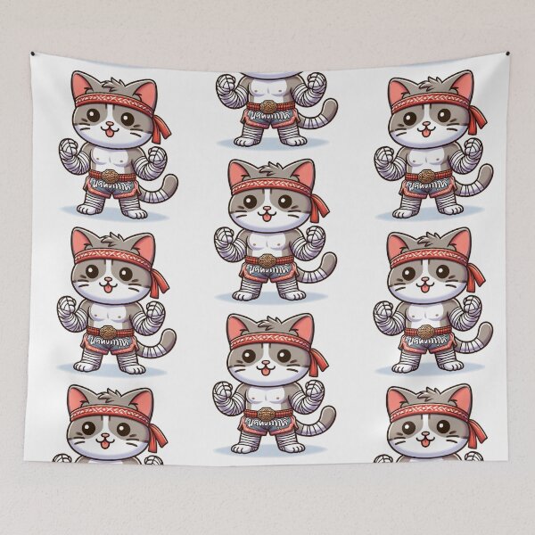 Item preview, Cat muay thai designed and sold by NTKSHOP11.