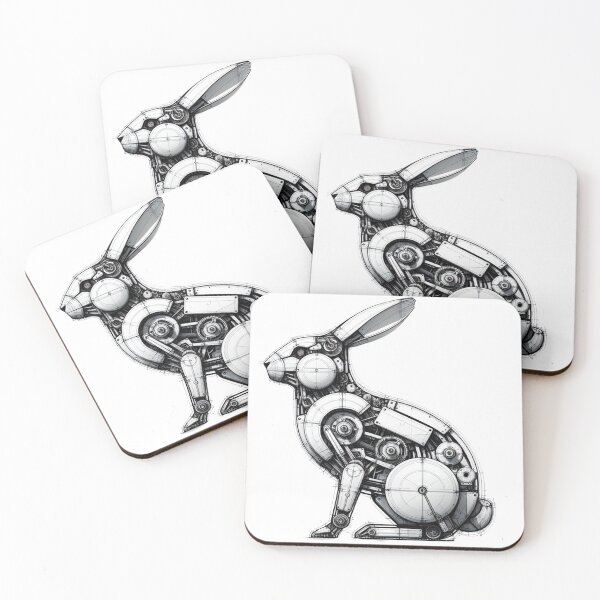 Item preview, Futuristic Mechanical Rabbit Design designed and sold by MiszungART.