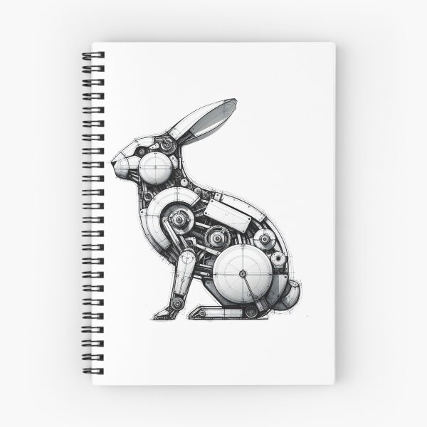 Item preview, Futuristic Mechanical Rabbit Design designed and sold by MiszungART.