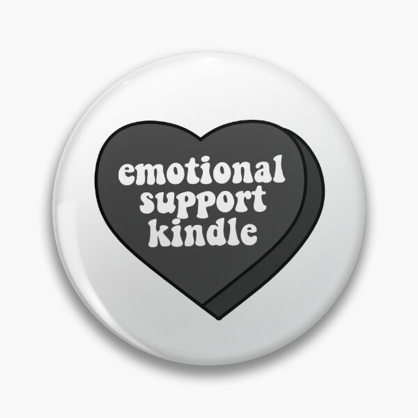 Item preview, Emotional Support Kindle Black and White Candy Heart for Book Lover designed and sold by BookWishEra.