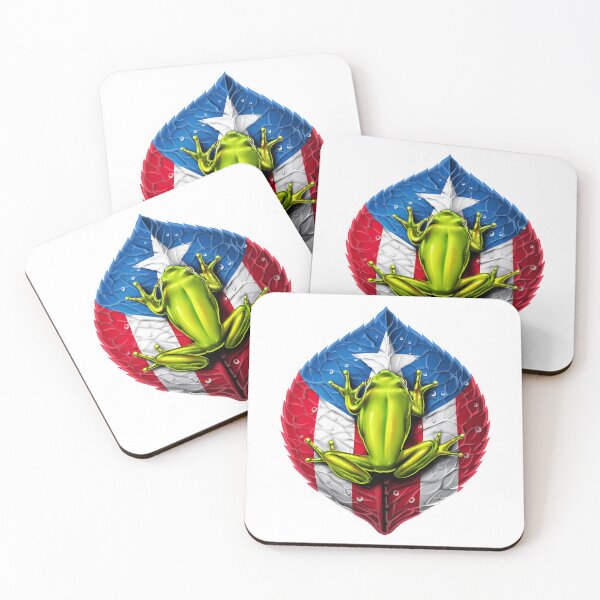 Item preview, Puerto Rico Flag Coqui Frog designed and sold by underheaven.