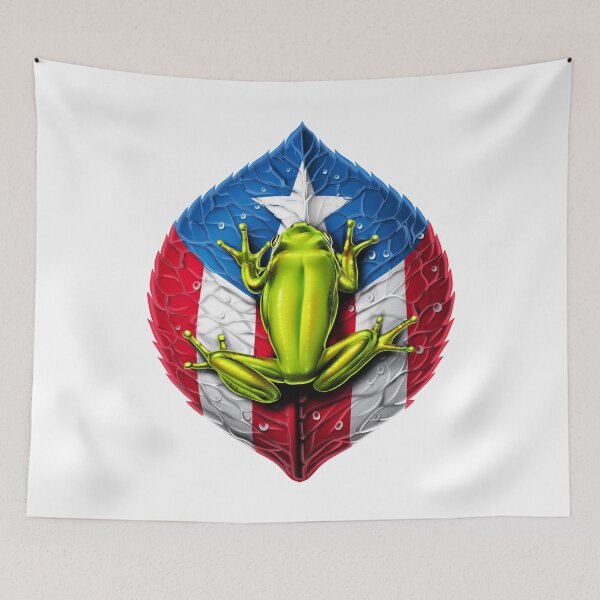 Item preview, Puerto Rico Flag Coqui Frog designed and sold by underheaven.