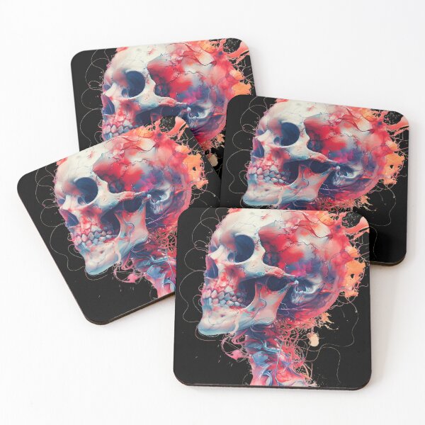 Item preview, Human Skeleton, Skull With Colorful Splashes  designed and sold by kuralesya.