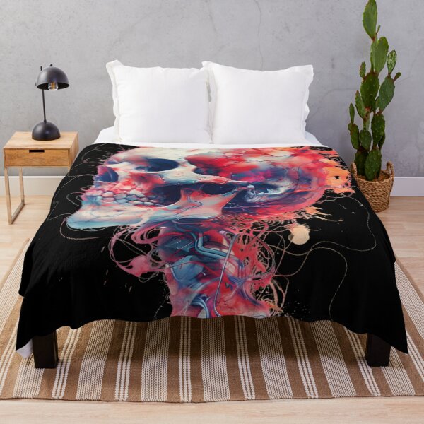 Item preview, Human Skeleton, Skull With Colorful Splashes designed and sold by kuralesya.