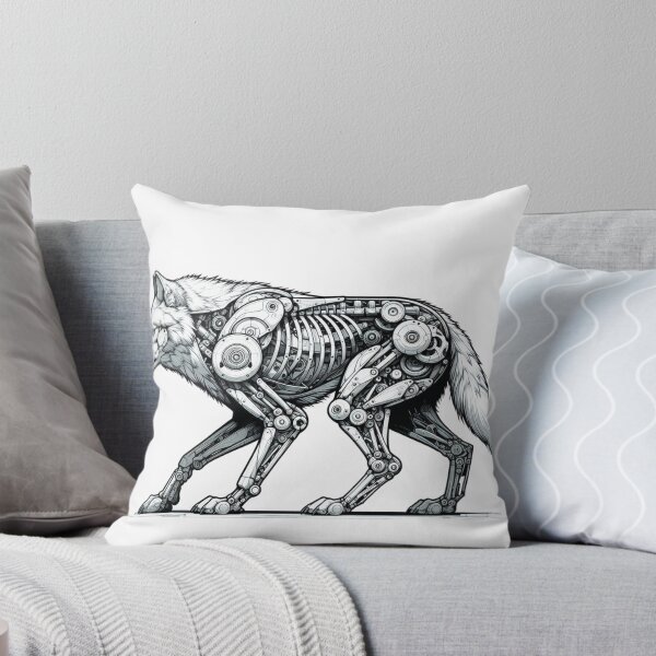 Item preview, Mechanical Wolf Artwork - Nature Meets Technology designed and sold by MiszungART.