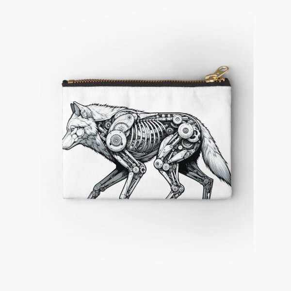 Item preview, Mechanical Wolf Artwork - Nature Meets Technology designed and sold by MiszungART.