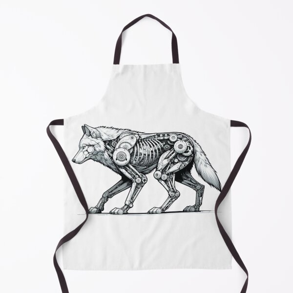 Item preview, Mechanical Wolf Artwork - Nature Meets Technology designed and sold by MiszungART.