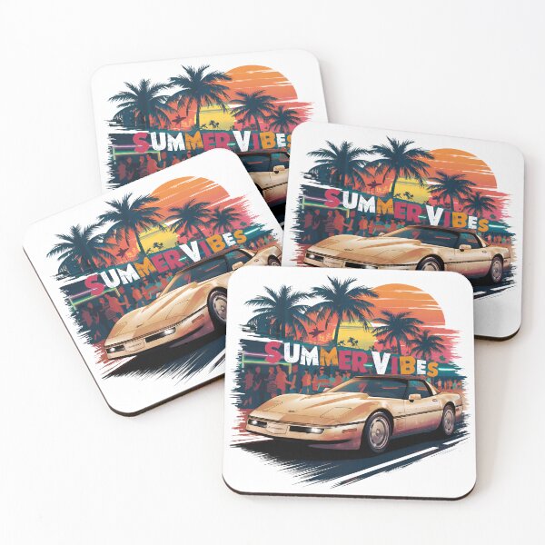 Item preview, Vintage Classic Car Chevy Chevrolet Corvette Summer Vibes designed and sold by signenordic.