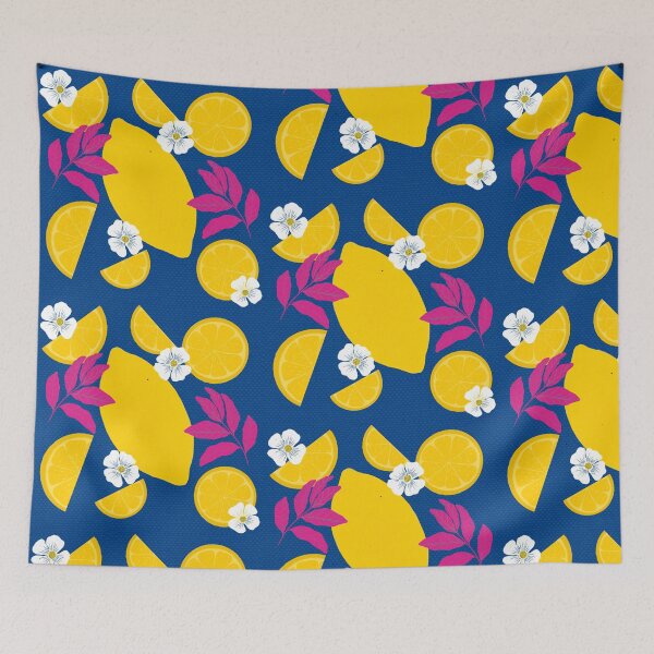 Item preview, Sunny Lemon surrounded by flowers designed and sold by BeUniqueByRomy.