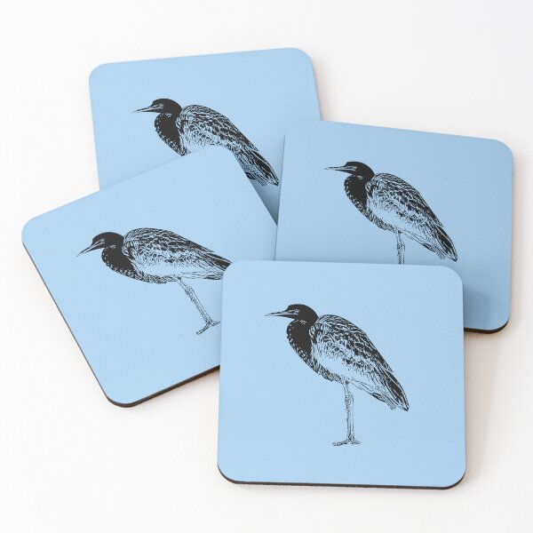 Item preview, Pacific White-necked Heron Black Design designed and sold by designsasstultd.