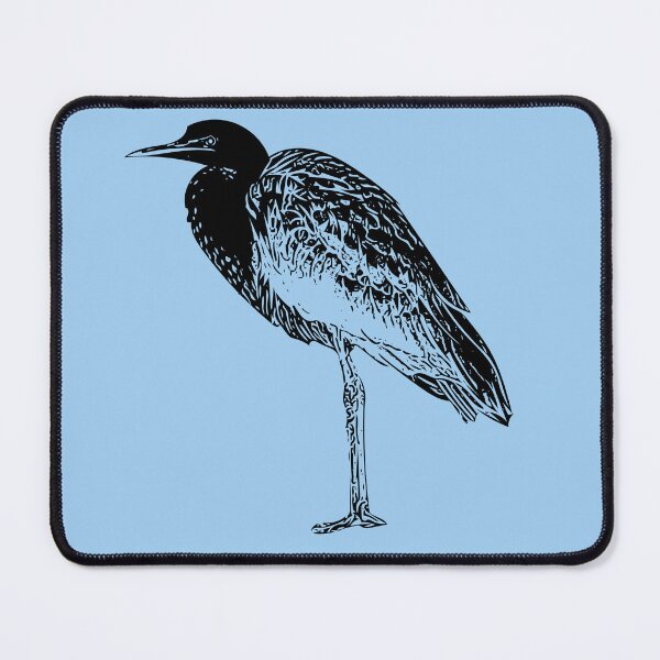 Item preview, Pacific White-necked Heron Black Design designed and sold by designsasstultd.