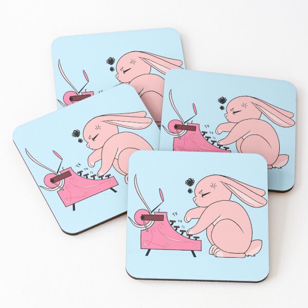 Item preview, Grumpy Writer Bunny designed and sold by RainbowDogma.
