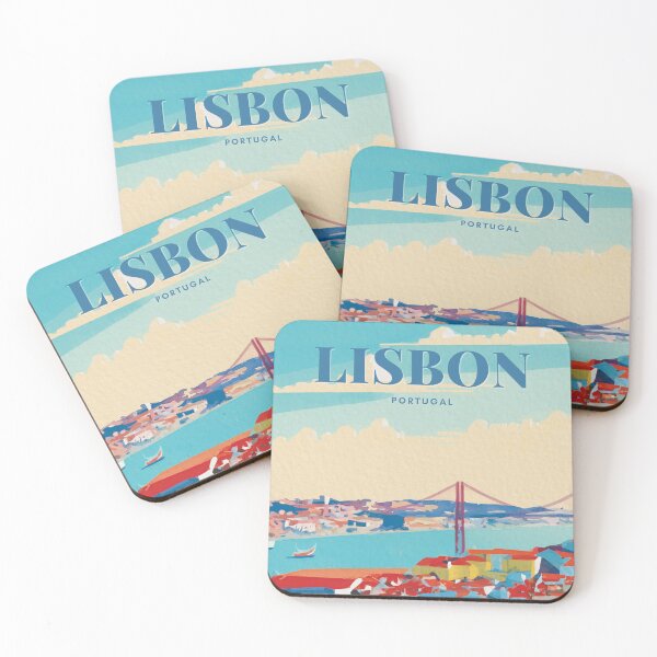 Item preview, Vista del horizonte de Lisbon City en Portugal designed and sold by TheJoeyStudio.