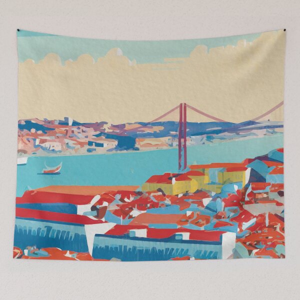 Item preview, Lisbon City Skyline View in Portugal designed and sold by TheJoeyStudio.